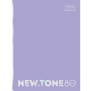 Тетрадь А4 80 л. HATBER Premium гребень, линия, глянцевая ламинация, "NEWtone PASTEL Лаванда", T346549, 80Т4лA2гр_05019