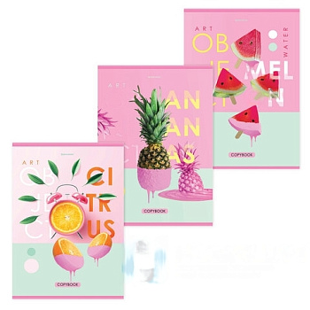 Тетрадь А4, 48 л., BRAUBERG, скоба, клетка, обложка картон, "ART", 404040