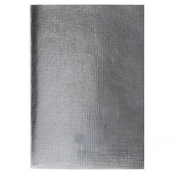 Тетрадь бумвинил, А4, 96 л., скоба, офсет №1, клетка, СЕРЕБРО Metallic, HATBER, 96Т4бвВ3
