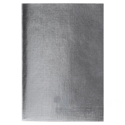 Тетрадь бумвинил, А4, 96 л., скоба, офсет №1, клетка, СЕРЕБРО Metallic, HATBER, 96Т4бвВ3