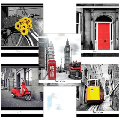 Тетрадь А5, 48 л., BRAUBERG, клетка, обложка картон, АКЦЕНТ, 403032