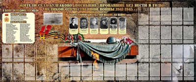 Стенд "Погибшие и пропавшие без вести" 2,4х1 м
