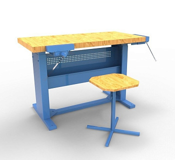 Верстак столярный ВСт-3рс, 1000х500х650 (900) мм