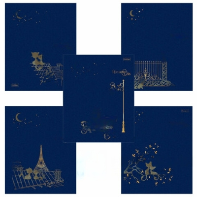 Тетрадь А5 48 л. HATBER скоба, клетка, матовая ламинация, 3D, "Romantic" (5 видов в спайке), 48Т5лофВ1