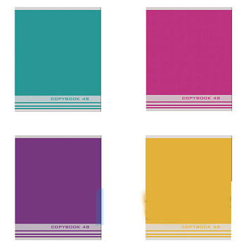 Тетрадь А5, 48 л., STAFF, клетка, офсет №2 ЭКОНОМ, обложка картон, ОДНОТОННАЯ, 402322