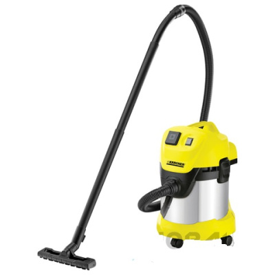 Пылесос KARCHER WD 3 P Premium, мощность 1000 Вт, штепсельная розетка, выдув, контейнер из нержавеющей стали, 1.629-891.0