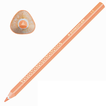 Карандаш цветной утолщенный STAEDTLER "Noris club", 1 шт., трехгранный, грифель 4 мм, персиковый, 1284-43