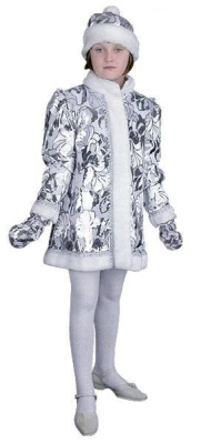 Костюм детский Снегурочка Малютка (панбархат), 30-34 р-р
