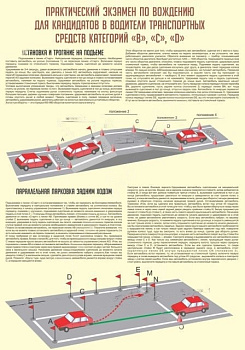 Стенд Практический экзамен по вождению 0,7х1м