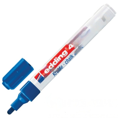 Маркер меловой EDDING 4095, 2-3 мм, СИНИЙ, влагостираемый, для гладких поверхностей, E-4095/3