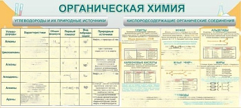 Стенд в кабинет химии Органическая химия, 0,9х2 м