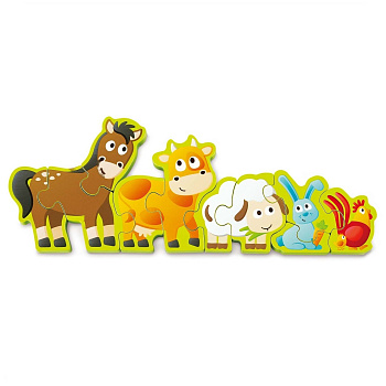 Пазл Числа и животные