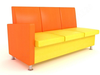 Секция трехместная Франклин 3СПП  правый подлокотник (184х80х96 см)