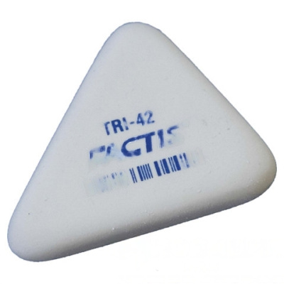 Ластик FACTIS TRI 42 (Испания), 45х35х8 мм, белый, треугольный, PMFTRI42