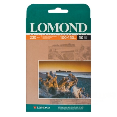 Фотобумага 10х15 см, 230 г/м2, 50 листов, односторонняя, матовая, LOMOND, 0102034