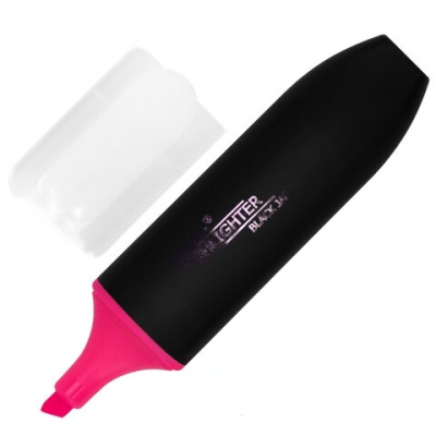 Текстовыделитель BRAUBERG "BLACK JACK", РОЗОВЫЙ, линия 1-5 мм, 151896