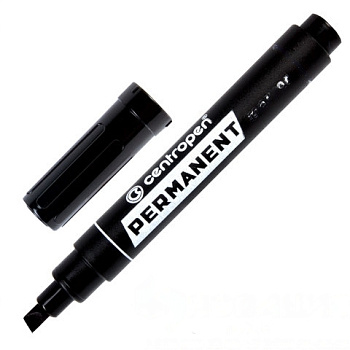 Маркер перманентный CENTROPEN 8576, ЧЕРНЫЙ, скошенный наконечник, 1-4,6 мм, 5 8576 0112