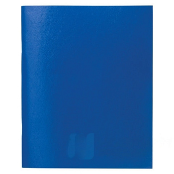 Тетрадь бумвинил А5, 48 л., скоба, офсет №2 ЭКОНОМ, клетка, с полями, STAFF, СИНИЙ, 402018