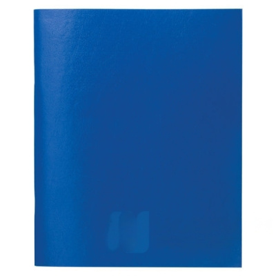 Тетрадь бумвинил, А5, 48 л., скоба, офсет №1, клетка, с полями, STAFF, СИНИЙ, 403414