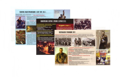Комплект раздаточных таблиц История России XX - XXI вв.