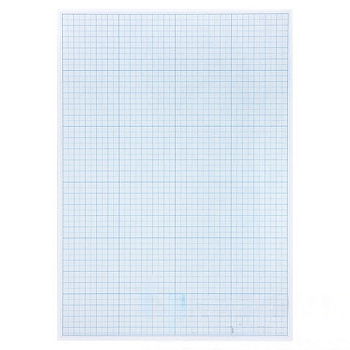 Бумага масштабно-координатная (миллиметровая), планшет А4, голубая, 20 листов, 80 г/м2, STAFF, 113490