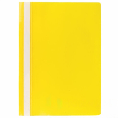 Скоросшиватель пластиковый ЮНЛАНДИЯ, А4, 130/180 мкм, желтый 228677