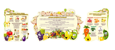 Комплект резных стендов Здоровое питание (3 шт.)