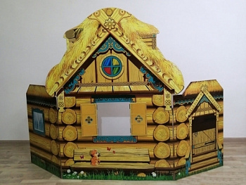 Театральная декорация двухсторонняя Русская изба (внутри, снаружи