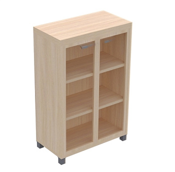 Шкаф узкий средний Лауреат со стеклом 904х447х1318 мм