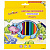 Карандаши цветные супермягкие ЮНЛАНДИЯ "ЭКЗОТИКА", 24 цвета, трехгранные, с раскраской, 181649