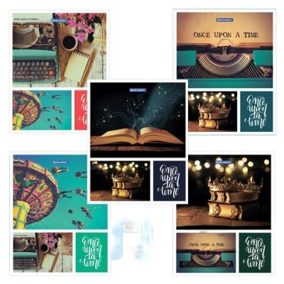 Тетрадь А5, 48 л., BRAUBERG, линия, обложка картон, ВИНТАЖ, 403030