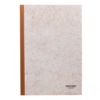 Книга учета 96 л., клетка, твердая, типографский блок, нумерация, А4 (200х290 мм), ОФИСМАГ, 130176