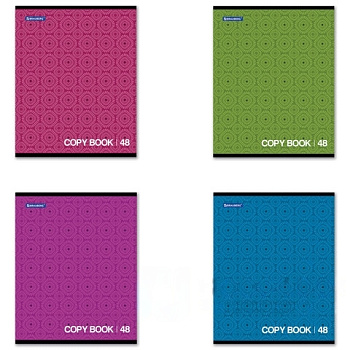 Тетрадь А5, 48 л., BRAUBERG, клетка, обложка картон, МОНОХРОМ 2, 402043