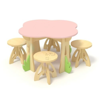 Комплект игровой мебели Колокольчик (стол, 4 табурета)