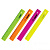 Линейка пластик 16 см ПИФАГОР, неоновая, ассорти, для левшей, 210615