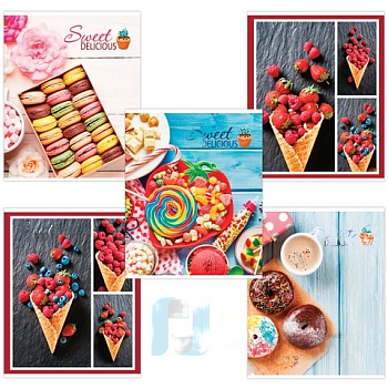 Тетрадь А5, 96 л., BRAUBERG, клетка, обложка картон, ВКУСНОСТИ, 403061