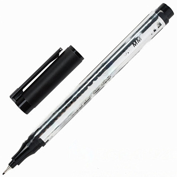 Маркер для CD и DVD BRAUBERG, ЧЕРНЫЙ, супертонкий металлический наконечник, 0,5 мм, 150512