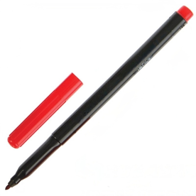 Маркер перманентный CENTROPEN 2536, КРАСНЫЙ, трехгранная форма захвата, круглый, 1 мм, 6 2536 0104