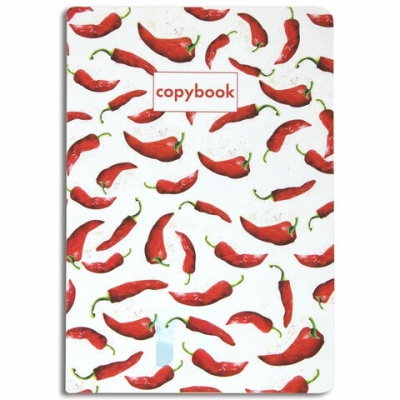 Тетрадь 40 л. в клетку обложка SoftTouch, бежевая бумага 70 г/м2, сшивка, А5 (147х210 мм), HOT PEPPERS, BRAUBERG, 403779