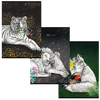 Тетрадь А4, 80 л., ПЗБМ, скоба, клетка, фольга, конгрев, TWIN лак, "Во сне и наяву" (3 вида), 027040