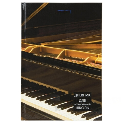 Дневник для музыкальной школы 140х210 мм, 48 л., твердый, BRAUBERG, справочный материал, "Концерт", 103279