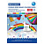 Цветная бумага А4 2-сторонняя офсетная ВОЛШЕБНАЯ, 16 листов 10 цветов, на скобе, BRAUBERG, 200х275 мм, "Единорог", 129922