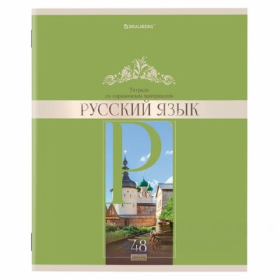 Тетрадь предметная "DELIGHT" 48 л., обложка картон, РУССКИЙ ЯЗЫК, линия, BRAUBERG, 404577