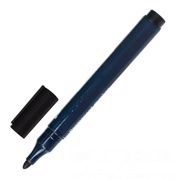 Маркер перманентный (нестираемый) SCHNEIDER (Германия) "Maxx 130", ЧЕРНЫЙ, круглый наконечник, 1-3 мм, 113001