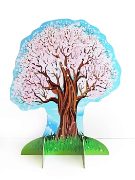 Театральная декорация двухсторонняя Яблоня (зима, весна)