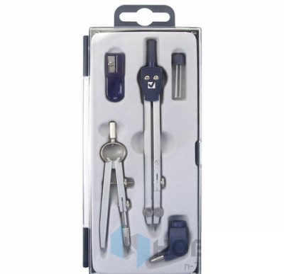 Готовальня BRAUBERG "Student Oxford", 5 предметов циркуль + кронциркуль, держатель, грифель, точилка, 210338