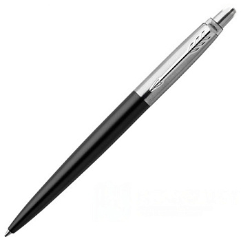 Ручка шариковая PARKER "Jotter Plastic CT", корпус черный, детали из нержавеющей стали, блистер, синяя, 2096873