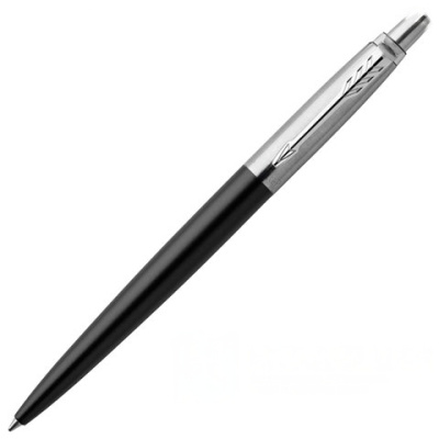 Ручка шариковая PARKER "Jotter Plastic CT", корпус черный, детали из нержавеющей стали, блистер, синяя, 2096873
