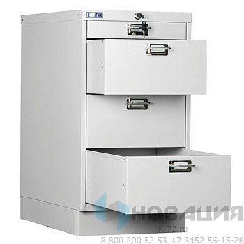 Шкаф металлический для документов ПРАКТИК "MDC-A3/650/4", 4 ящика, 650х347х546 мм, собранный