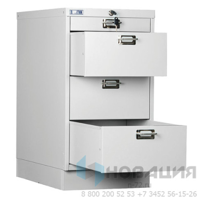 Шкаф металлический для документов ПРАКТИК "MDC-A3/650/4", 4 ящика, 650х347х546 мм, собранный